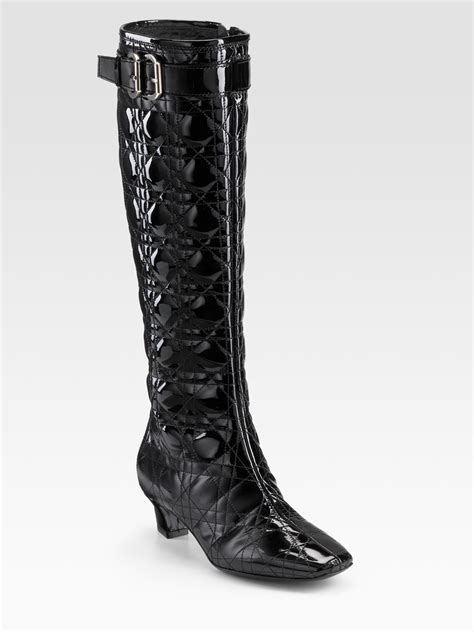 dior shoes patent leather boots|Dior leather boots for women.